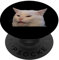Frau schreit am Tisch Abendessen Katze Meme dank lustig PopSockets PopGrip: Ausziehbarer Sockel und Griff für Handys/Tablets mit Tauschbarem Top