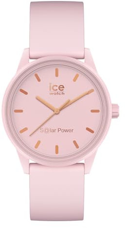 ICE-WATCH - Ice Solar Power Pink Lady - Montre Rose pour Femme avec Bracelet en Silicone - 018479 (Small)