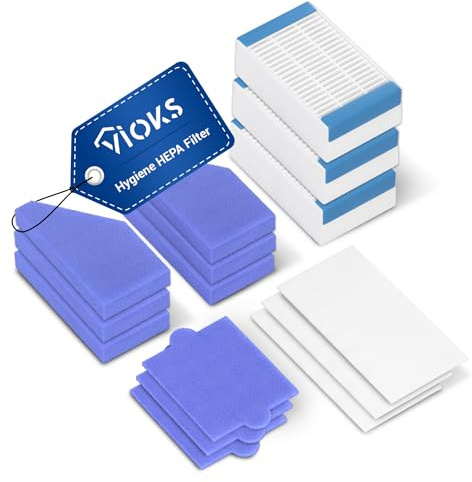 VIOKS 3x Hygiene HEPA Filter Ersatz für Thomas 787241 Filter Set 99 | FIlterset, für Thomas Pet and Family Aqua Plus Zyklon Staubsauger, Thomas Staubsauger Ersatzteile