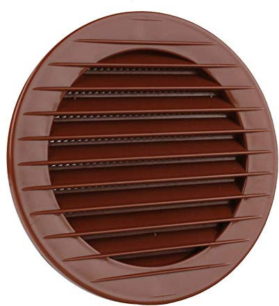 MKK Lüftungsgitter rund Insektenschutz Ziegelrot Ø 160 mm