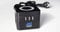 as - Schwabe 2-Fach Mehrfachsteckdose & Induktionsladefläche - 1,5 m Kabel - Steckdosenwürfel mit 3 USB-Ports - Cube Steckdose - Steckdosenturm, schwarz, 18220