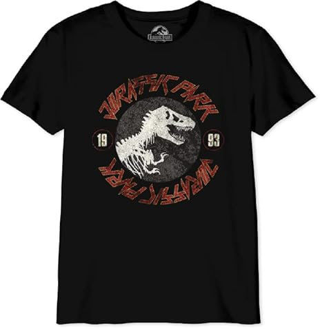 Jurassic Park Jungen Bojupamts036 T-Shirt, Schwarz, 8 Jahre