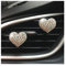 CGEAMDY 2Pcs Clips De Ventilation Pour Climatisation De Voiture, Coeur d'amour Rassisanteur d'air De Voiture, Décoration De Parfum De Voiture, Coup De Voiture Bling Accessoires (Blanc)