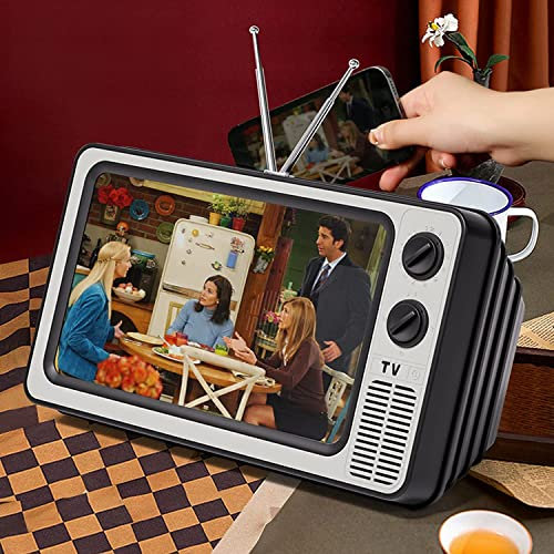 JinRui-T 12'' Screen Magnifier for Cell Phone-Retro TV Amplifier 3D HD Mobile Phone Screen Magnifying Enlarger for Movies Videos Games, Screen Amplifier–Fit for All Smartphones (Grey), 29x15.8x13