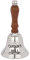 NKlaus 13cm Tischglocke Messing Silber graviert Captain's Bell Handglocke Serviceglocke 14628