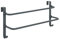 EMKE Over Door Towel Rail, Double Towel Rack with Hooks for Bathroom Kitchen Radiator, Stainless Steel Hanging Towel Bar Holders Grey