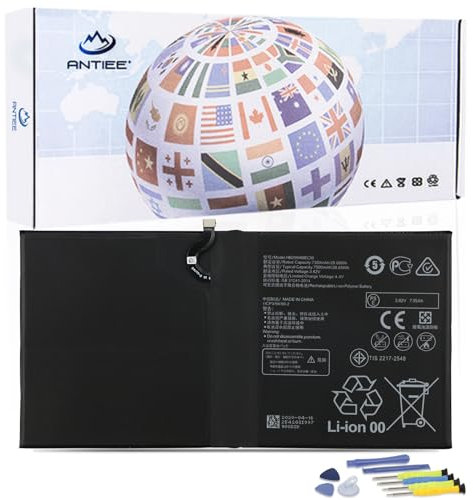ANTIEE HB299418ECW Tablet Akku für Huawei Mediapad M6 10.8 & Mediapad M5 10.8 & MediaPad M5 Lite 10.1 & MediaPad M5 Pro 10 CMR-AL19 CMR-W19 BAH2-L09 BAH2-W09 BAH2-W19 SCM-AL0 9 CMR-AL09 CMR-W09