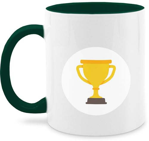 Tasse Tassen 325ml - Karneval & Fasching - Glücksbär Pokal Glücksbärchi Pokale I Sieger I Gewinner Geschenke Fussballpokal Fastnacht I Fasnacht I Fasnet - 325 ml - Dunkelgrün - karnevalstasse