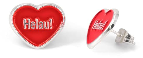 Deitert Herz-Ohrring Helau! rot