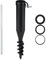 Relaxdays 2 Pinchos Sombrilla, Anclajes Suelo para Atornillar, Adaptador,es 40-52 mm, Plástico, Soporte Parasol, Negro