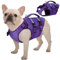 Kuoser Schwimmweste Hund Klein, Rettungswesten für Hunde Schwimmweste mit Griff und Reflektierend, Verstellbar Hundeschwimmweste, Schwimmweste für Kleine Hunde mit Verbesserter Auftrieb, Violett S
