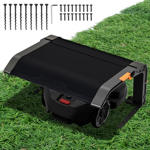 Yugodex Tettoia pieghevole per robot tosaerba, garage con tetto e copertura protettiva contro gli agenti atmosferici, 72 x 56 x 36 cm