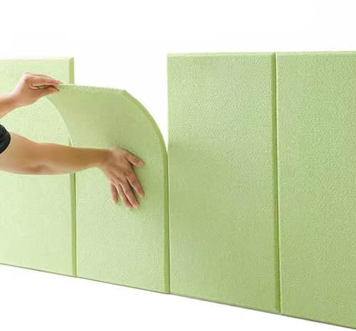 Kopfteil Wandkissen Wandpolster Bett - Wandpaneele Selbstklebend - Kinderzimmer, 30x60cm, 5PCS, Isolierung, Wandpolsterung Wandschutz Bett Polsterpaneel Wandverkleidung (Farbe : Green)