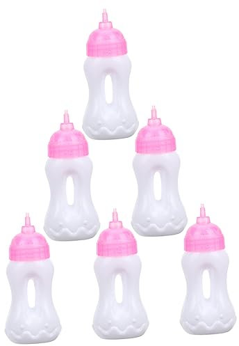 HEMOTON 6 Stück Babyflasche Miniatur Milchflaschen Kindergeschenk Kinderfütterungswerkzeug Miniatur Saftflaschen Miniatur Puppenflaschen Puppenfutterflasche Kinder Pädagogische