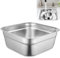 Chewtoyo Durable Dishpan for Home, Stainless Steel Washing Up Bowl, Multi-Purpose Dish Tub for Sink, Vegetable Washing Basin, Large Square Container for Kitchen