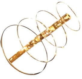 PHENOFICE Rundes Kuchendisplay- Cupcake- Acryl-kuchenständer Lichterkette