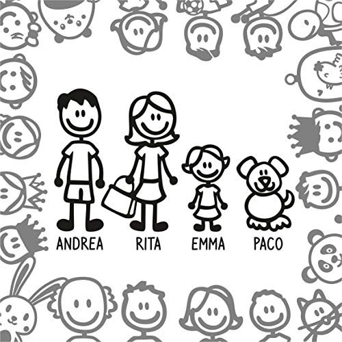 Adesivi personalizzati Famiglia, famiglia a bordo, tanti soggetti disponibili per creare la tua famiglia