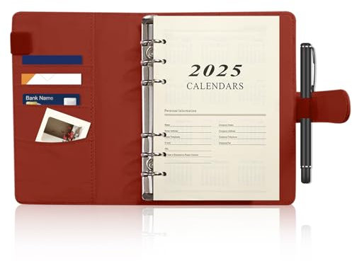 Kalender 2025 A5 Wochenplaner Nachfüllbar: Wochenplaner mit Monatsregistern Buchkalender Terminplaner Softcover Planer Terminplaner Ringbuch