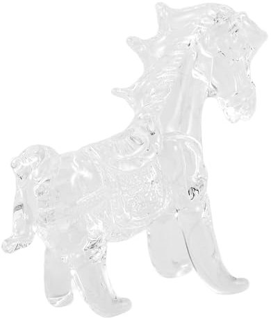 IMIKEYA Kristall-Pferdeornamente Sternzeichen Statue Briefbeschwerer mit Pferdefiguren Wohndekoration Geburtstagsgeschenk Vatertagsgeschenk DIY-Statue Kristallfigur Transparent