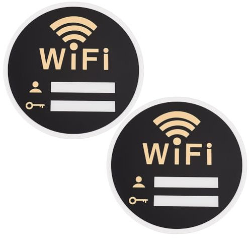 GOMAKERER Lot de 2 panneaux autocollants en acrylique avec mot de passe Wi-Fi - 20 x 20 cm - Pour la maison et les lieux publics