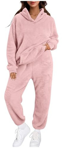 Pyjama Femme, Ensembles de Pyjama Femme en Polaire Pyjama Pilou Pilou Chaud et Doux Hiver - Ensembles de Pyjama Chaud et Doux Combinaison Pyjama Filles Flanelle Loungewear Sleepwear Vêtement