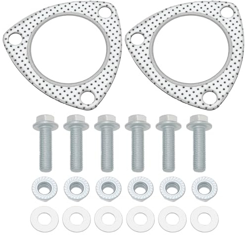 YINETTECH 2 Lot Joints d'échappement en Métal pour Tuyau d'échappement Pièce de Rechange 00854936 854936 90231063 Compatible avec Opel Astra F Astra G CC Astra H
