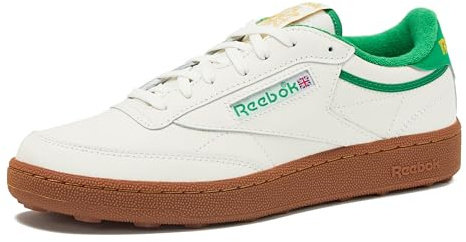 Reebok Men's Club C Golf Sneaker, Chalk/Classic Green, 7.5 UK