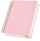 Yarotm Quaderno a Spirale A4 Rosa - Block Notes A4-100GSM Quaderni a Righe - 21.6x29.2cm Taccuino Pelle PU - 160 Fogli/320 Pagine Blocco Note Copertina Rigida - Journaling Notebook