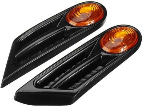 Auto-Rücklicht Seitenmarkierung für Maker-Anzeige-LED für Signallicht für BMW für MINI für COOPER R56 R57 R58 R59 2007–2013 OEM 63137260202 63137260201 Auto-Rücklicht-Bremslichter(Black Amber)
