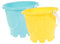 KOMBIUDA Foldable Boys and Girls Beach Bucket 2pcs Mini Plastic Toys Beach Funnel Bucket for Toddlers' Sand Play Random