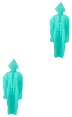 WOFASHPURET 2 Stück Regenjacke Festival Regenmantel Poncho-Regenmäntel transparent Joule rain Poncho Men Regenschutz wasserdichter Regenponcho Professioneller Poncho für Erwachsene Eva Green