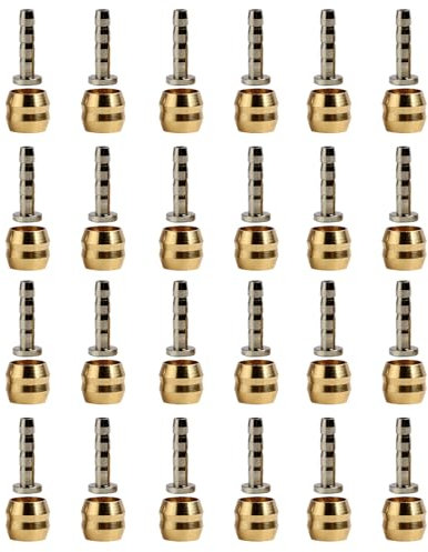 24 Stück BH90 Scheibenbremse Olive Einsatz, Hydraulische Scheibenbremsschlauch Olive Steckereinsatz, Fahrradschlauch Oliveneinsatz für Shimano Bremsleitung, Bremsflüssigkeit Dichtung für Fahrradbremse