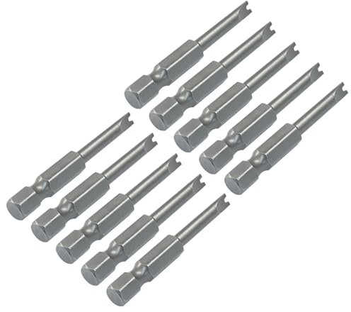 Aracombie 10 Pcs U4 U-Shaped Screwdriver Bits, 1/4 Inch Hex Shank 2-Inch Length Spanner Bits for Electric and Hand Drills, Durable U-Shaped Drill Bits for Professional and DIY Projects