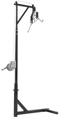 KiwiHood Heavy-Duty Hunting Hoist Rack Adjustable Game Gambrel for Trucks/ATVs, 180KG Game Lift System with Adjustable Height (77-100in) for Deer/Boar Processing, Field Dressing & Skinning