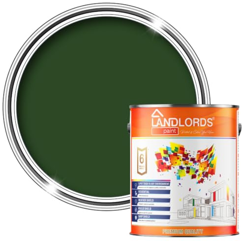 Landlords Weather Shield Smooth Masonry Paint | Storm Proof, Scrub Resistance & Waterproof | Weatherproof Technology Designed with Acrylic Resin for Ultimate Protection 5L Racing Green