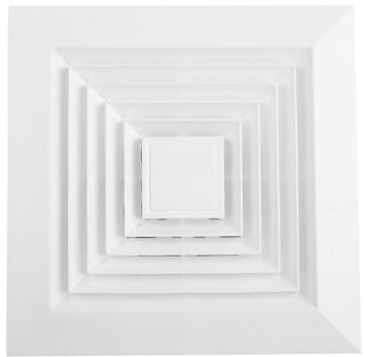 Lecreatekit Extractor de techo silencioso de 20 x 20 cm, potente ventilación para cocina, baño, ABS blanco, extractor de aire silencioso, fácil de instalar en el hogar
