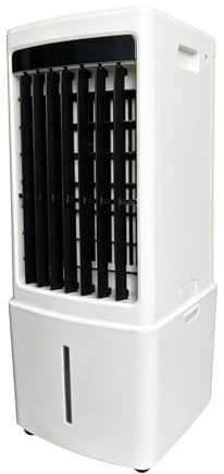 Condizionatore Evaporativo Portatile Senza Tubo 11 L, Raffreddatore d’Aria 3 velocità con telecomando, Ventilatore aria fredda con ghiaccio e umidificatore per domestico, ufficio, camera da letto