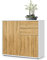 Vladon Sideboard Ben, Made in Germany, Kommode mit 2 Türen und 2 Schubladen, Weiß matt/Eiche Natur (79 x 74 x 36 cm)