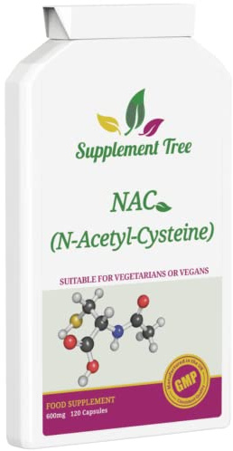 NAC N-Acetyl-Cysteine 600 mg 120 Capsules | Vegan NAC Supplement | High Bioavailability N Acetyl Cysteine Amino Acid Providing Non Toxic Stable Form of L-Cysteine | UK Manufactured
