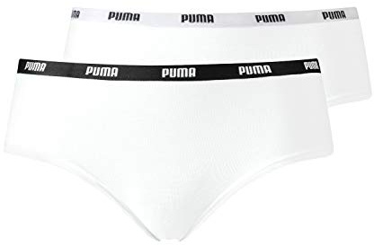 Puma Damen Iconic Hipster 2P Unterwäsche, White, XS