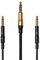 Câble asymétrique Meze audio 99 Classics mono avec microphone et télécommande 1,2 m Noir et Or