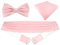 TigerTie - Ceinture large - Mouchoir de poche - Nœud papillon, satin uni - Rose - Taille Unique