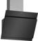 NEFF D65IHM1S0B N50 Angled Glass Chimney Hood, 60cm with TouchControl, Intensive Speed Setting, Low-Noise Motor, Black Glass, Built in