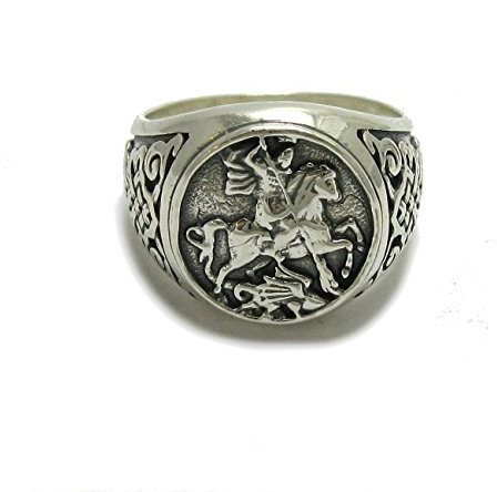 Sterling silber 925 herren ring St. Georg R001779