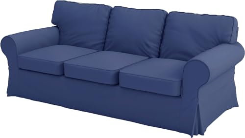 Custom Slipcover Ektorp Sofa-Bezug für 3-Sitzer von Ektorp dunkelblau