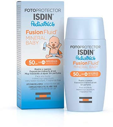 FOTOPROTECTOR ISDIN PEDIATRICO MINERAL BABY SPF 50+ ROSTRO Y CUERPO FLUIDO 50ML
