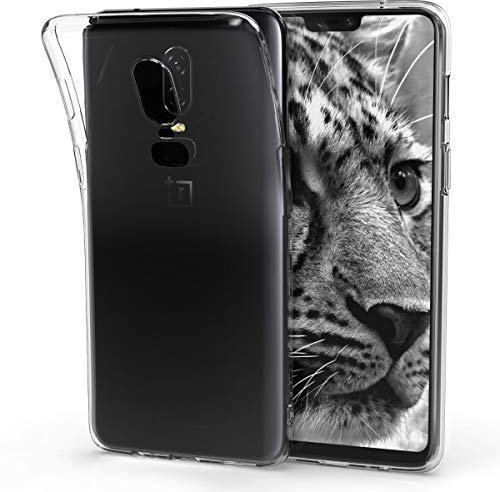 kwmobile Hülle kompatibel mit OnePlus 6 - Silikon Handyhülle transparent - Handy Case in Transparent