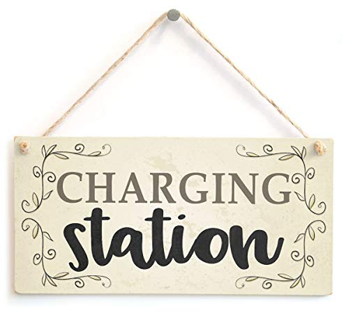 Charging Station Sign, Shabby Chic Vine Decor | Shabby chic charging station