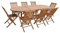 Salon de Jardin en Teck Lombok - Table Ovale Extensible - 8 Places