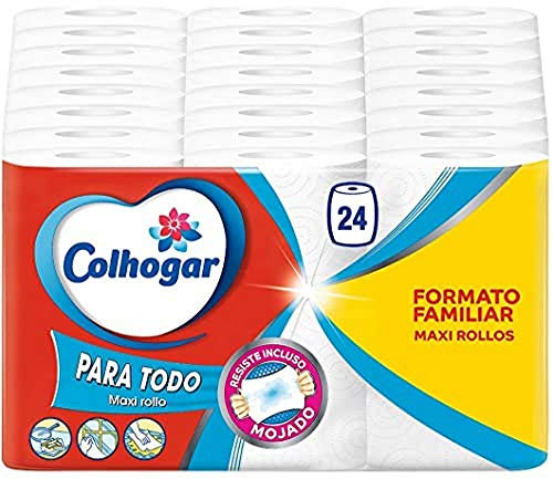 Colhogar Paratodo Rollos x24 - Rollos para Cocina Multiusos y Absorbente - 24=72 Rollos (4x6)